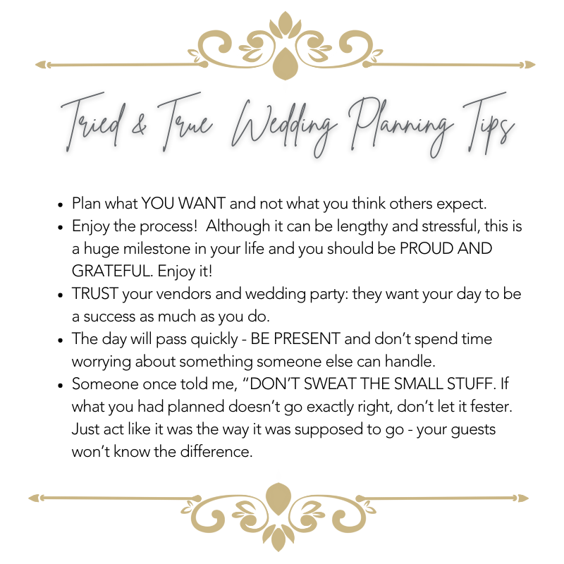 List of wedding planning tips